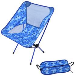 Taylor Made Collapsible Travel Chair - 250 lb Capacity - Blue Sonar - 3697910BS