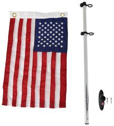 Taylor Made USA Boat Flag Kit for Pontoon Boats - 12" Tall x 18" Long Flag - 24" Pole - 369921