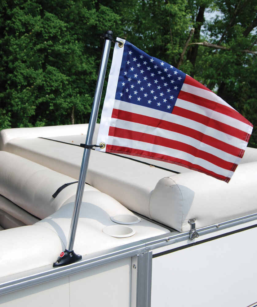 Taylor Made Usa Boat Flag Kit For Pontoon Boats 12 Tall X 18 Long Flag 24 Pole Taylor Made Boat Flags 369921