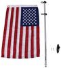 Taylor Made USA Boat Flag Kit for Pontoon Boats - 16" Tall x 24" Long Flag - 30" Pole