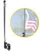 boat flags pulpit staff taylor made flag pole for 7/8 inch to 1-1/4 rails - 15 tall stainless steel