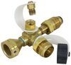 Propane T-Fitting for POL Valve - 1/4" FIF and Disposable Cylinder Port 1 Inch-20 - Male 37207-30135
