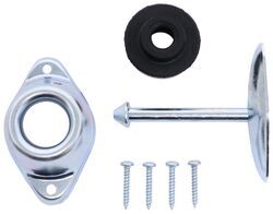 Plunger and Socket Door Holder for RV or Enclosed Trailer - 3" Plunger - Zinc Plated Steel - 37210284