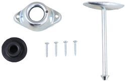 Plunger and Socket Door Holder for RV or Enclosed Trailer - 4-3/4" Plunger - Zinc Plated Steel - 37210294