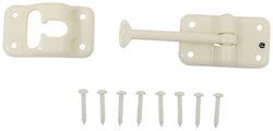 T-Style Hook and Keeper Door Holder for Enclosed Trailer - 3-1/2" - Plastic - Colonial White
