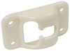 hook and keeper 1 x 2-1/4 inch hole spacing t-style door holder for enclosed trailer - 3-1/2 plastic colonial white