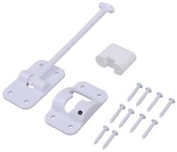 Hook and Keeper for Enclosed Trailer - 6" Hook - Polar White - 37210444B