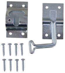 90-Degree T-Style Hook and Keeper Door Holder for Enclosed Trailer - 2" - Zinc Plated Steel
