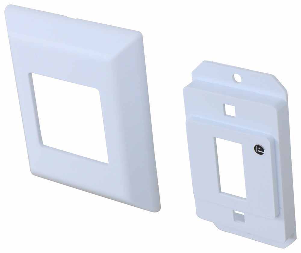 Single Bezel RV Switch Faceplate - White JR Products Accessories and ...