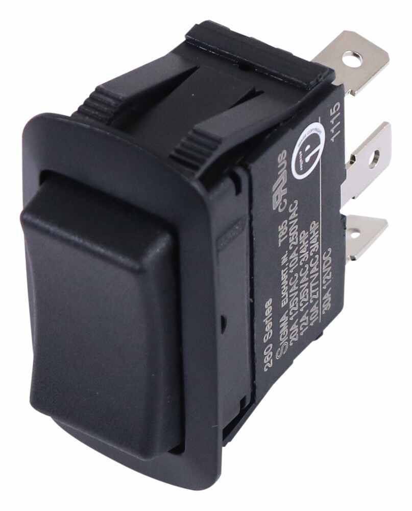 Single Momentary Switch - On/Off/On - Water Resistant - SPDT - Black 10 Amp,12 Amp,30 Amp 37213845