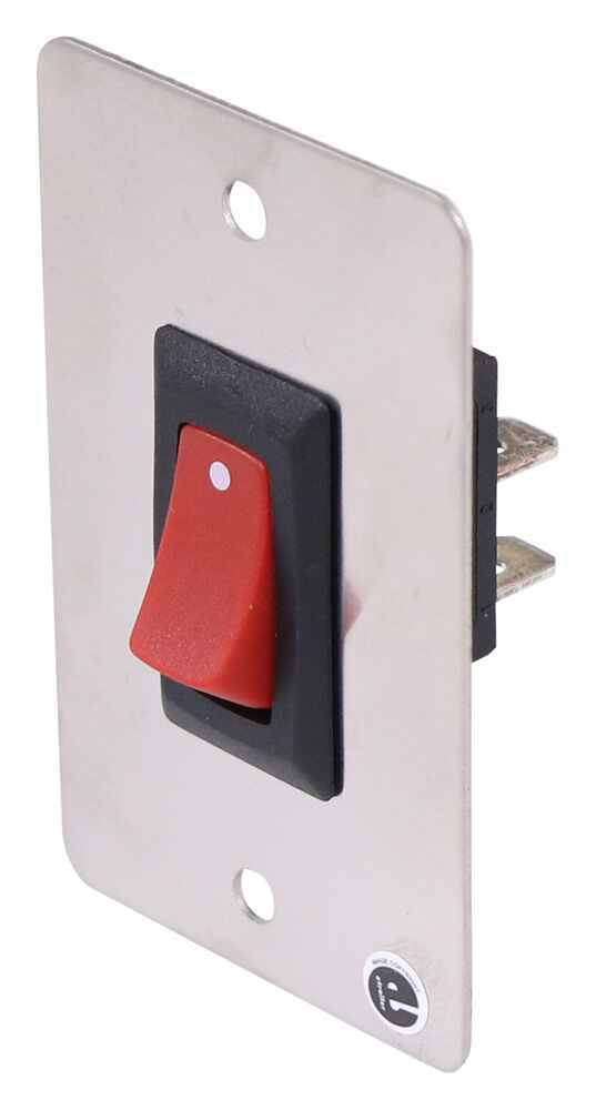 12V Single Rocker Switch - On/Off - SPST - Chrome Plate Switches 37213885