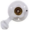 RV City Water Inlet w/ Brass Check Valve - 1/2" MPT - Plastic Flange - Surface Mount - White Plastic 372160-85-A-26A