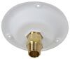 RV City Water Inlet w/ Brass Check Valve - 1/2" MPT - Plastic Flange - Recessed Mount - White 2-1/2 Inch 372321-B-26-A
