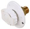 city fill inlet surface mount rv water with brass check valve - 1/2 inch mpt plastic flange white