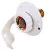 RV City Water Inlet with Brass Check Valve - 1/2" MPT - Plastic Flange - Surface Mount - White 1-5/8 Inch 37262145
