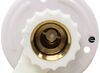 city fill inlet plastic rv water w/ brass check valve - 1/2 inch fpt flange surface mount white