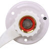 city fill inlet surface mount rv water with brass check valve - 1/2 inch mpt metal flange white