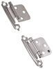 cabinet hardware self-closing rv hinges - flush mount satin nickel qty 2