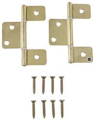 Non-Mortise RV Cabinet Hinges - Flush Mount - Brass - Qty 2 - 37270625