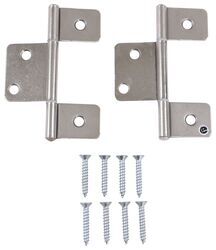 Non-Mortise RV Cabinet Hinges - Flush Mount - Satin Nickel - Qty 2 - 37270635
