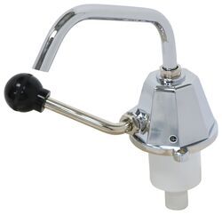 RV Hand Pump Water Faucet - 1/4" MPT - Chrome