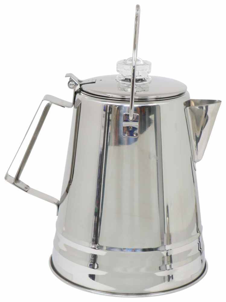 Texsport Stainless Steel Coffee Pot Percolator,14 cups for Outdoor  Camping,Silver