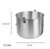cookware 0 - 5 gallons acecamp tribal camping pot 12 liters aluminum