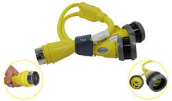 Furrion Marine Power Adapter Y-Cord - 50 Amp to (2) 30 Amp - 125/250V - Yellow - 381716