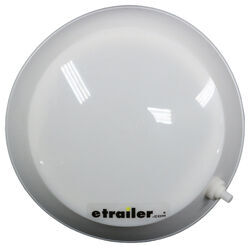 Peterson Trailer Interior Dome Light w/ Switch - Incandescent - Round - White Bezel - White Lens