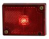 clearance lights rear peterson and side marker trailer light w/ reflector - incandescent rectangle red lens