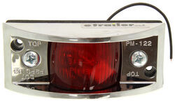 Vanguard II Armored Clearance and Side Marker Light - Incandescent - Chrome Housing - Red Lens