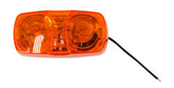 Peterson Double Bullseye Clearance and Side Marker Trailer Light - 2 Bulbs - Amber Lens             