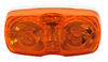 clearance lights non-submersible peterson double bullseye and side marker trailer light - 2 bulbs amber lens