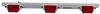 Peterson Mini Identification Trailer Light Bar - Incandescent - White Steel Base - Red Lens Incandescent Light 428000
