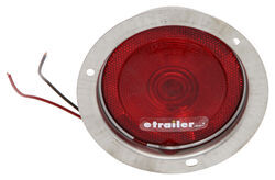 Peterson Trailer Tail Light w/ Stainless Steel Housing - Stop, Turn, Tail - Incandescent - Red Lens