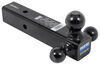 drop - 0 inch rise 14000 lbs gtw class v reese tri-ball mount for 2-1/2 hitches 1-7/8 2 2-5/16 balls black