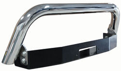 Westin MAX Stainless Steel Bull Bar with Black Powder Coated Steel Winch Mounting Tray - 46-41600-21605