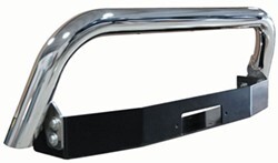 Westin MAX Stainless Steel Bull Bar with Black Powder Coated Steel Winch Mounting Tray - 46-42230-22235