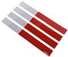 Peterson Conspicuity Reflective Tape - 7" Long White/ 11" Long Red - (4) 18" Strips