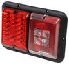 Bargman LED Double Tail Light - 5 Function - 18 Diodes - Black Base - Red and Clear Lens 10L x 7W Inch 47-84-008