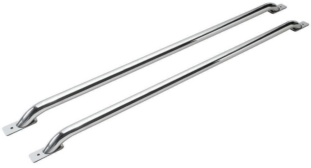 Westin Platinum Series Oval Truck Bed Side Rails - Custom Fit - Polished Stainless Steel Integrated Tie Downs 50-2030-C