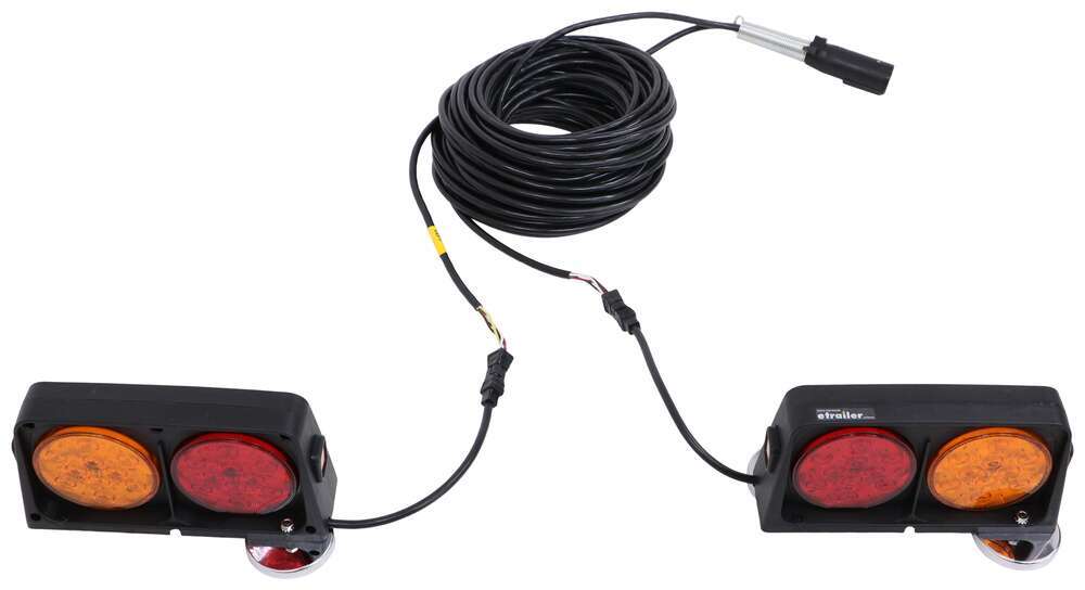 Wesbar LED Agriculture Light Kit with Brake Light - 7-Way Round Plug - Driver and Passenger Side Flasher and Turn Signal 54003-041