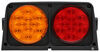 driver side flush mount wesbar led dual-face agricultural light - 32 diodes red/amber lens