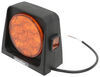 driver side passenger stud mount wesbar led agriculture light - 22 diodes square black housing amber/amber lens