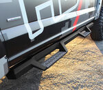 Westin HDX Nerf Bars with Drop Steps - 4" Wide - Black Powder Coated Stainless Steel           
