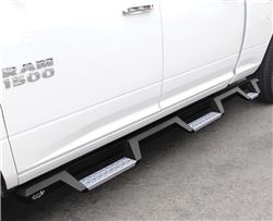 Westin HDX Nerf Bars with Drop Steps 4" - Black Powder Coated Stainless Steel - Wheel-2-Wheel  