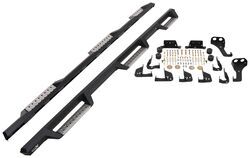 Westin HDX Nerf Bars with Drop Steps 4" - Black Powder Coated Stainless Steel - Wheel-2-Wheel  