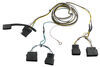 Curt T-Connector Vehicle Wiring Harness with 4-Pole Flat Trailer Connector Custom Fit 56014