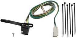 Curt T-Connector Vehicle Wiring Harness for Factory Tow Package - 4-Pole Flat Trailer Connector     