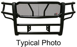 Westin HDX Grille Guard with Punch Plate - Black Powder Coated Steel                                